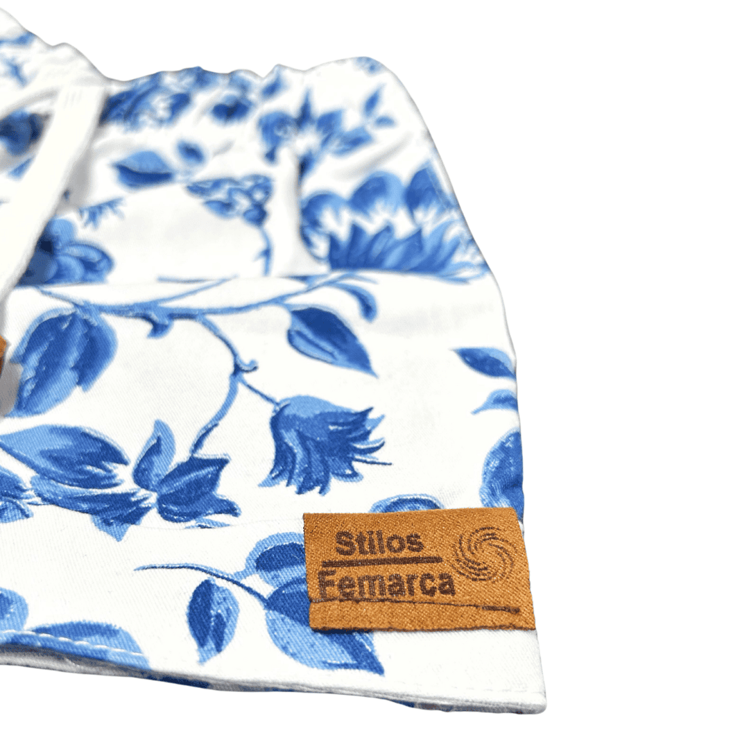 OUT|Short Niña flores Azules