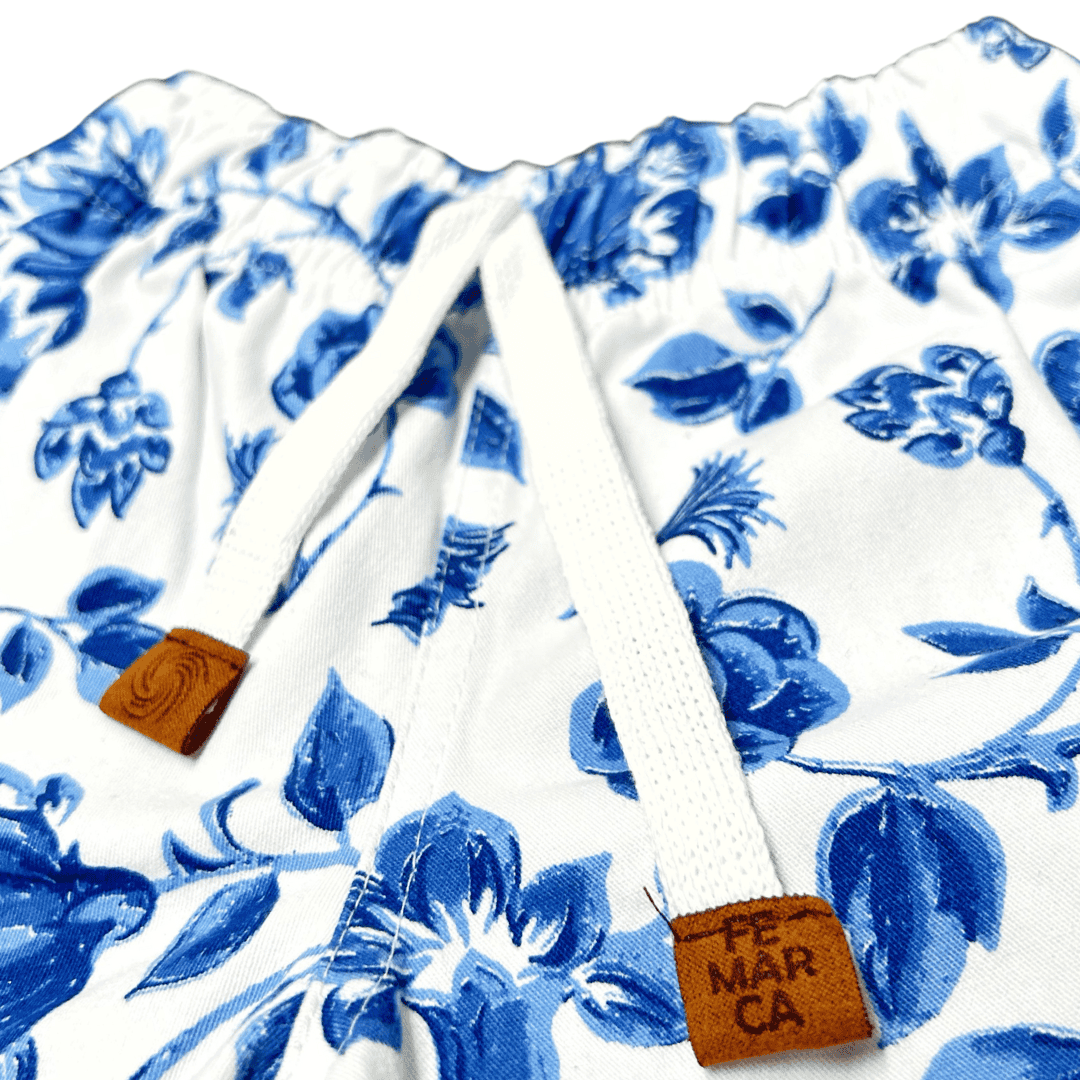 OUT|Short Niña flores Azules