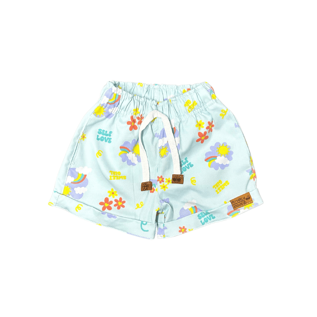 Short Niña Verano Fondo Azul