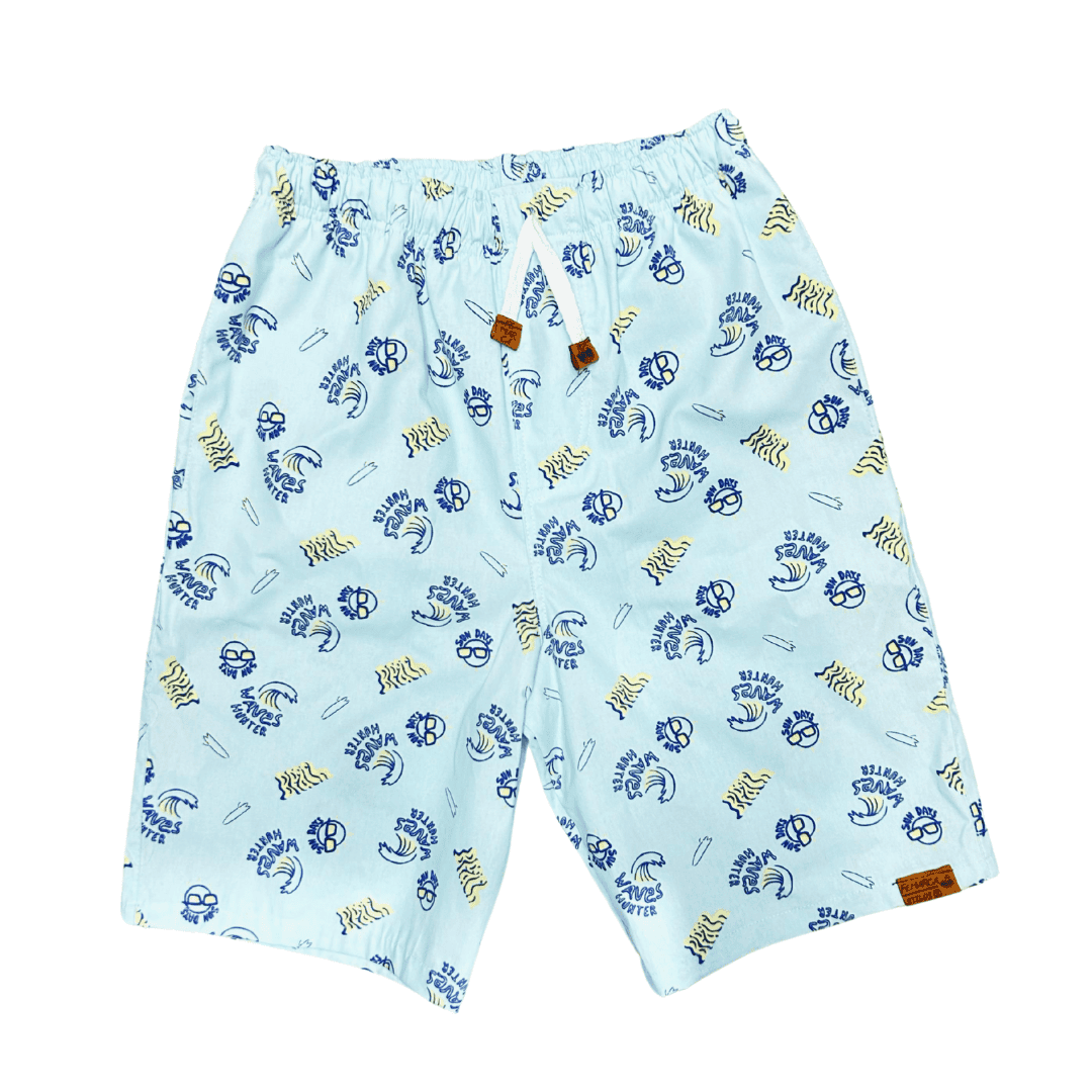 Bermuda Hombre Playera Fondo Azul