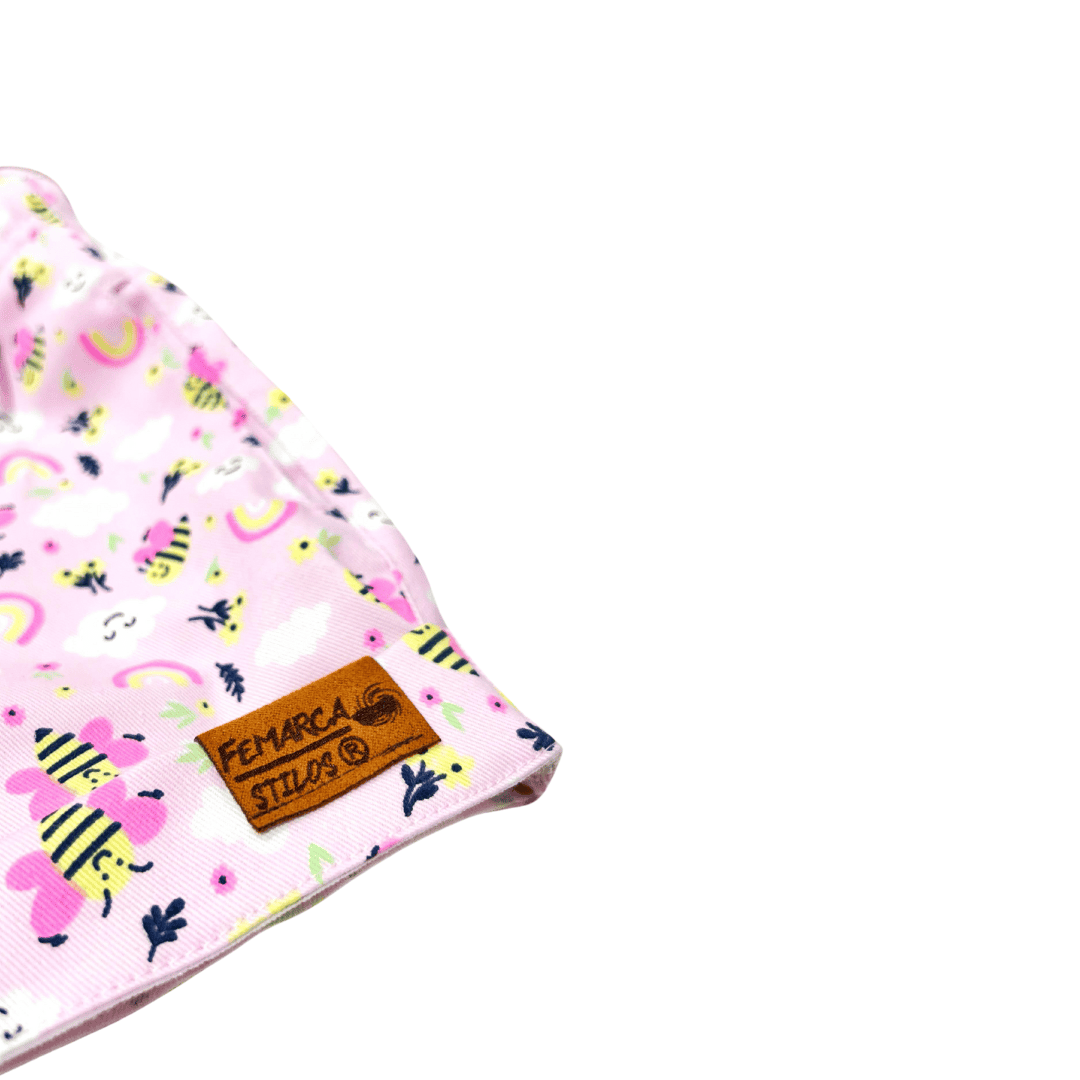 Short Niña Abejitas Fondo Rosa