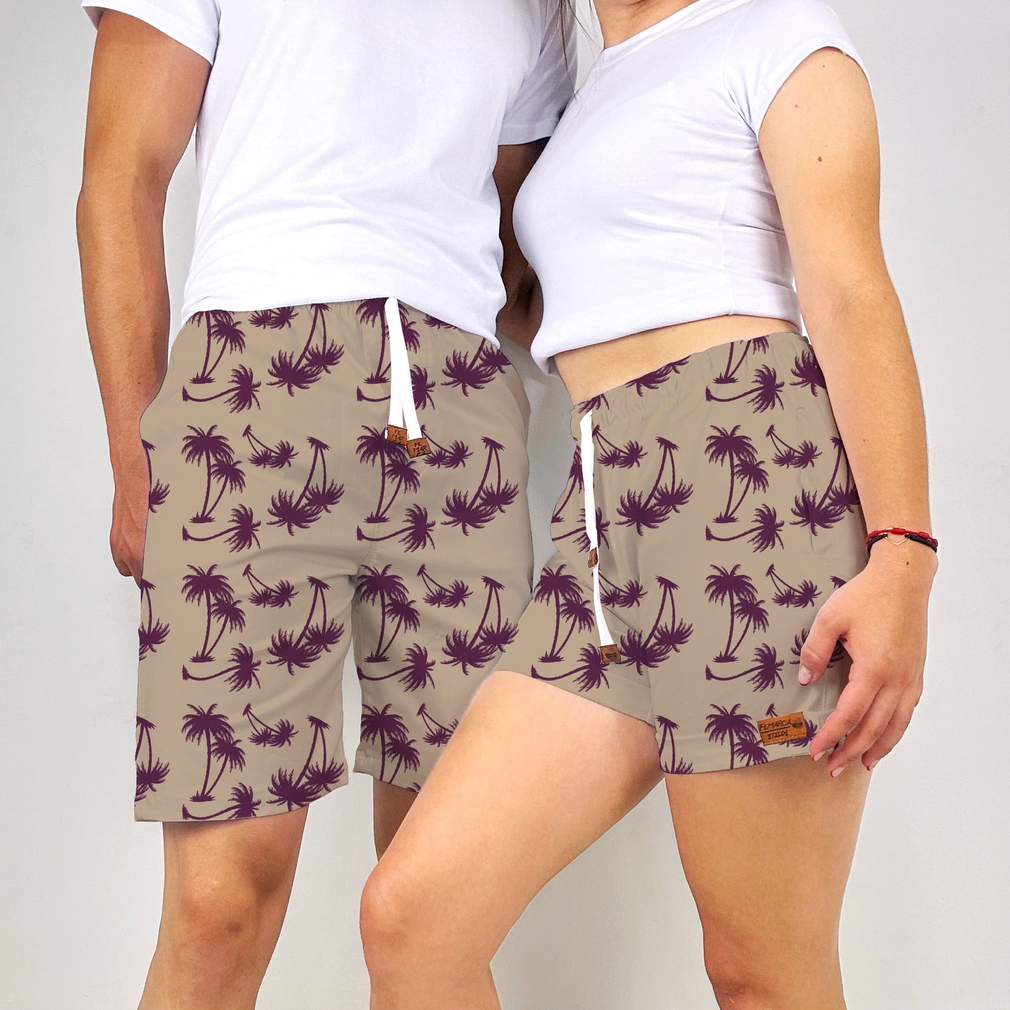 Pantalonetas para Parejas Playera Beige