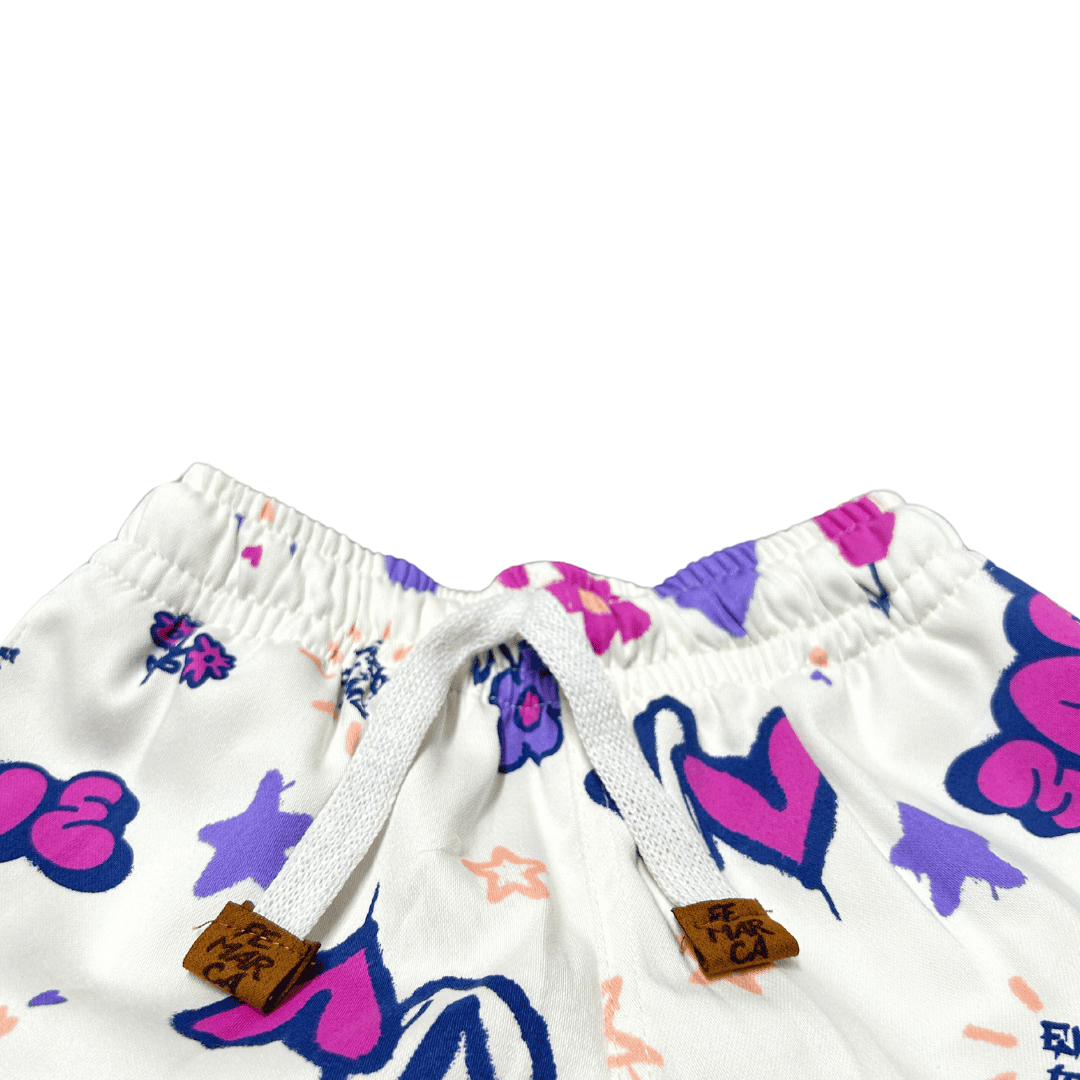 Short Niña Corazones love Morados