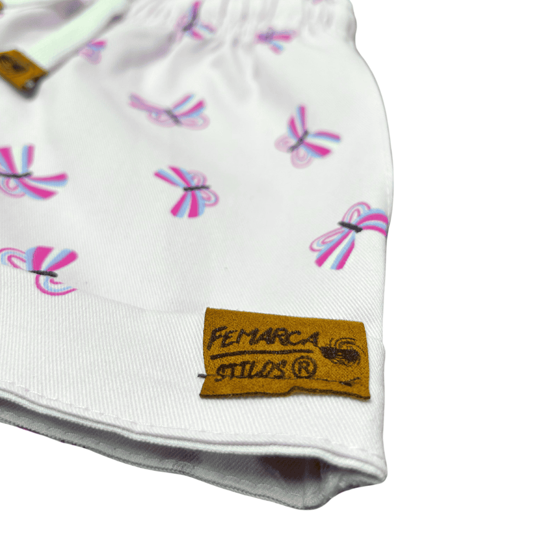 Short Niña Mariposas lila