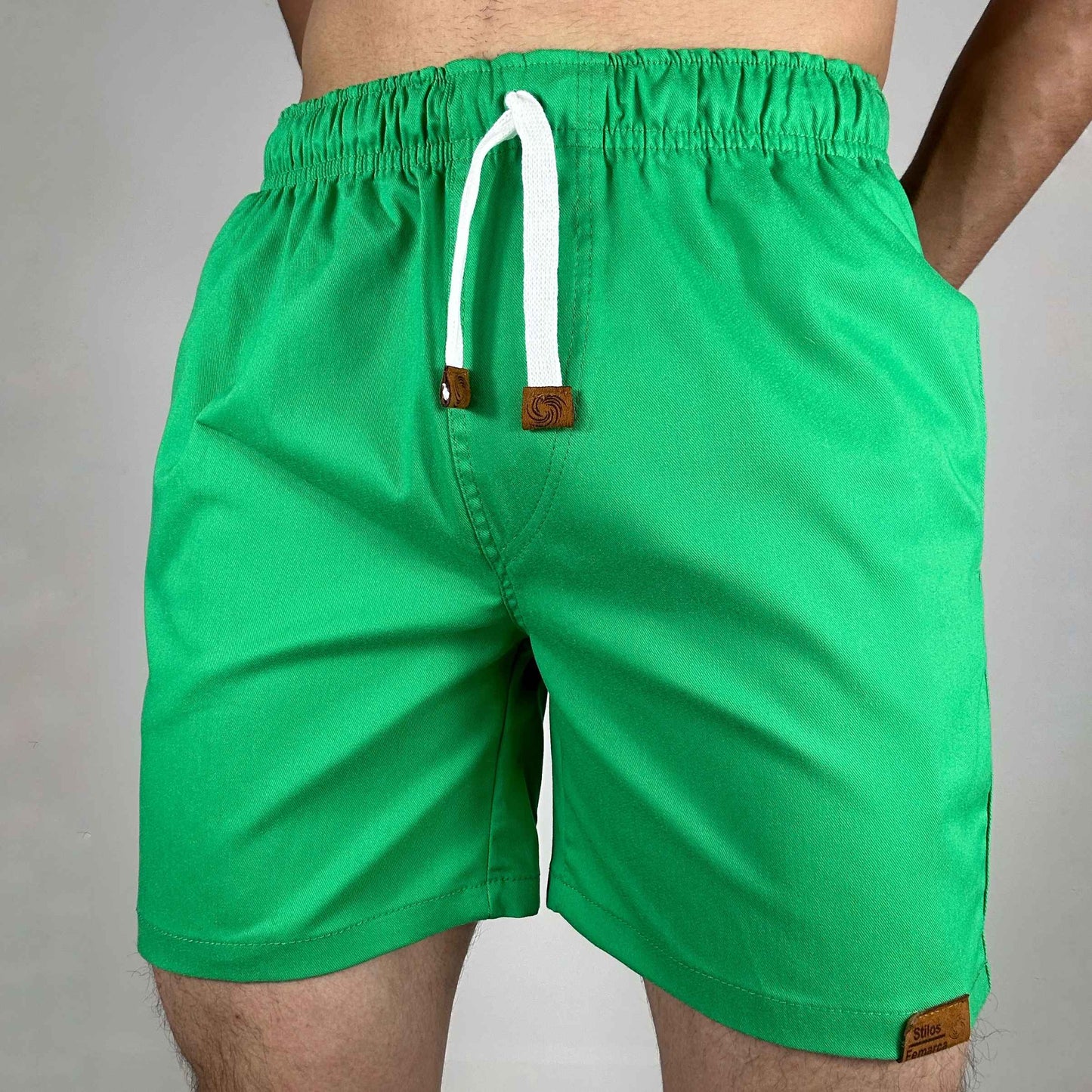 OUT Pantaloneta Hombre Verde Cali Unicolor