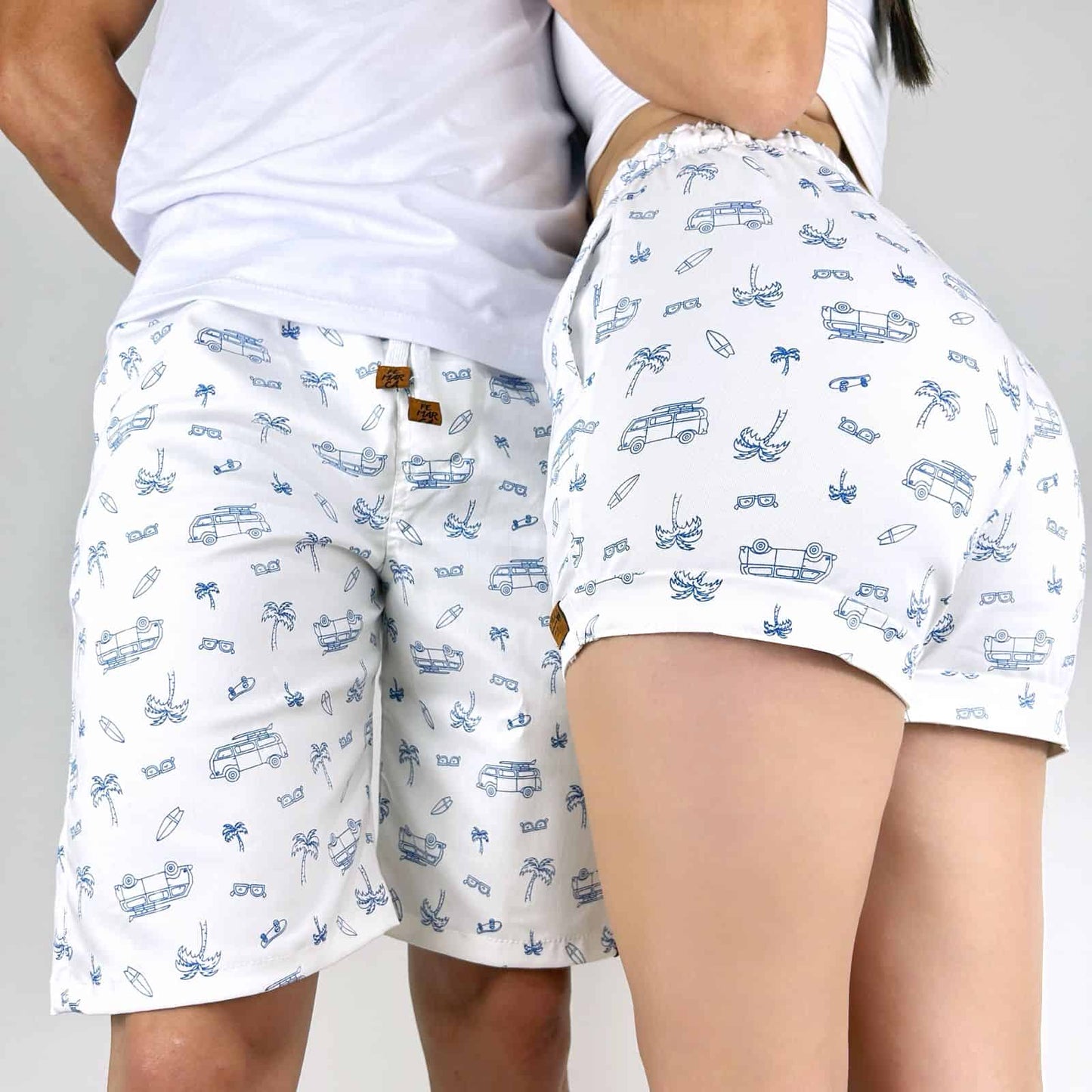 Pantalonetas para Parejas Diseño Playero