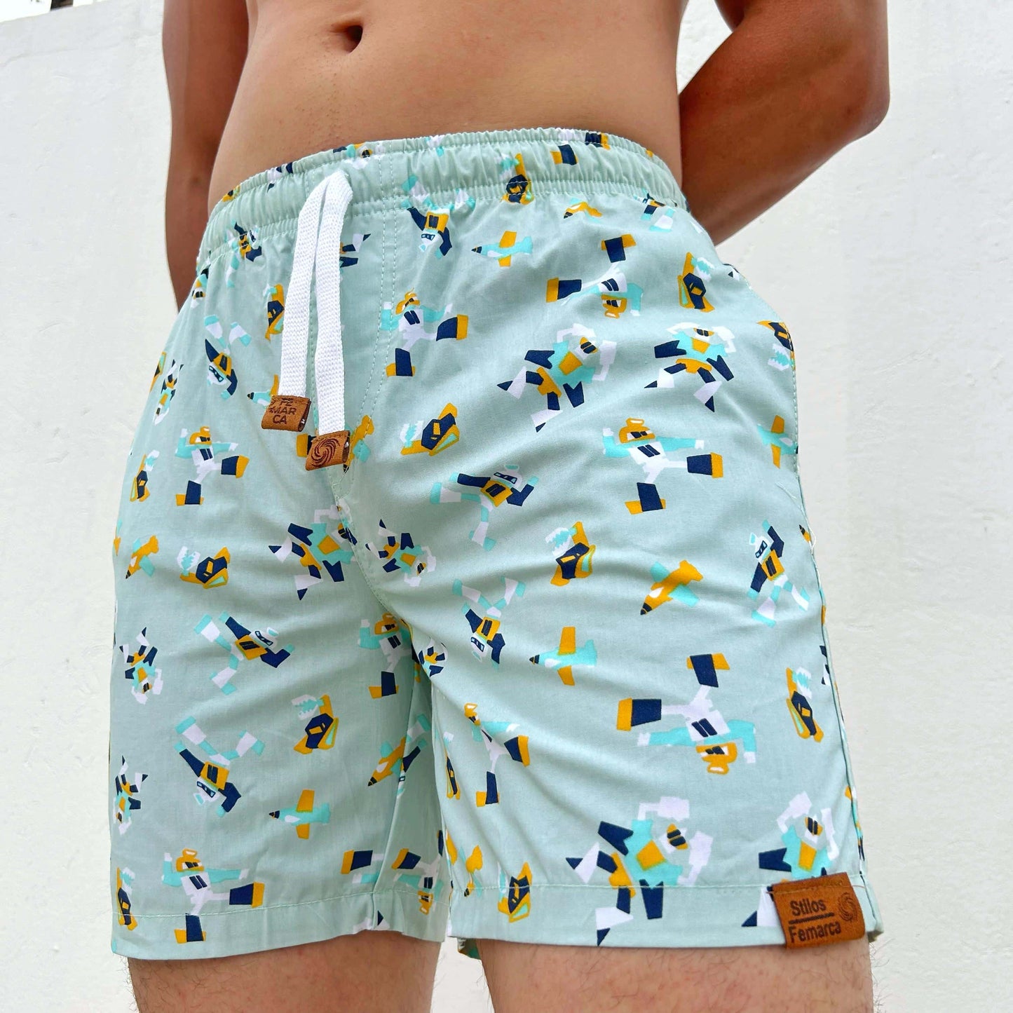 OUT Pantaloneta Hombre Robots