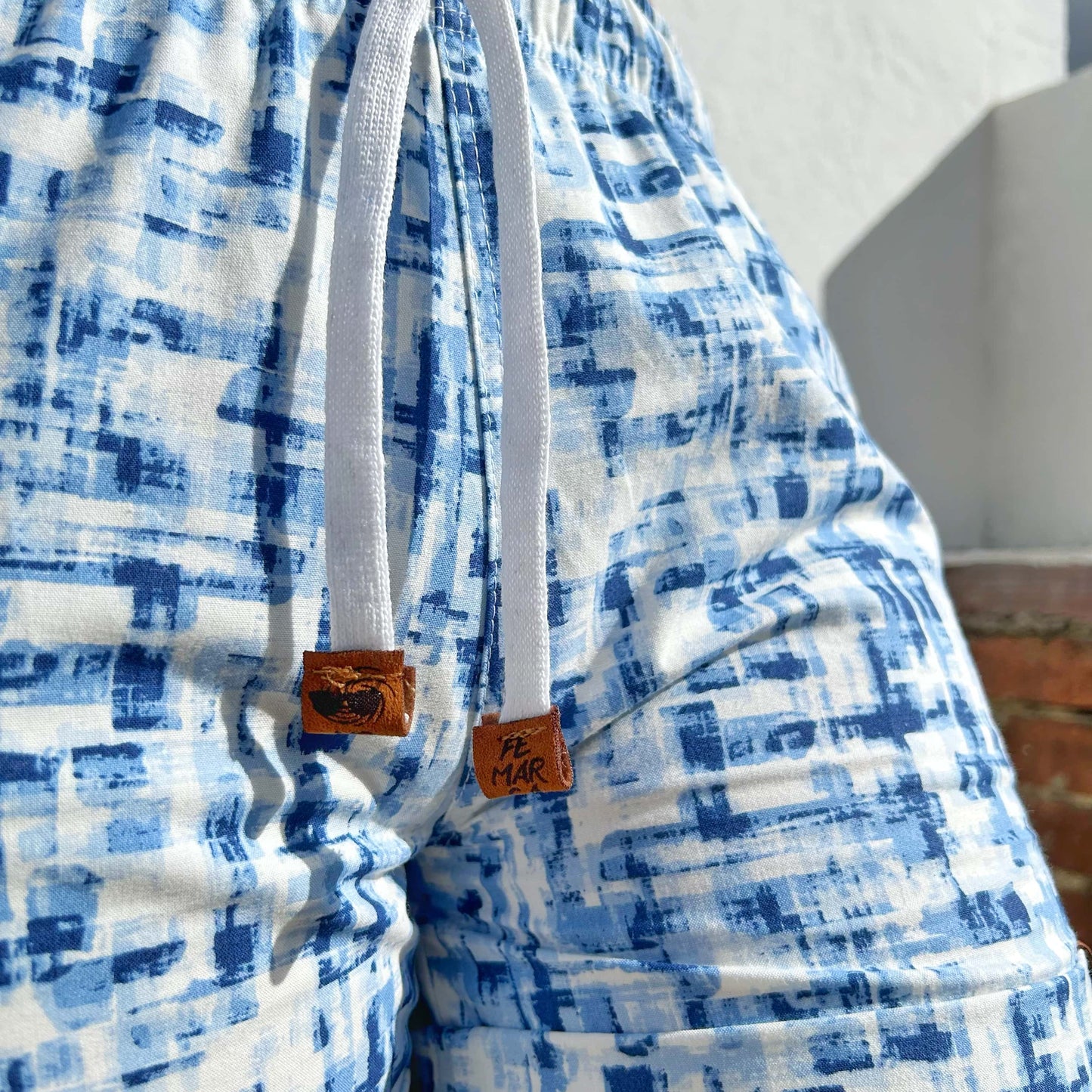 Pantalonetas para Parejas Azul de cuadritos