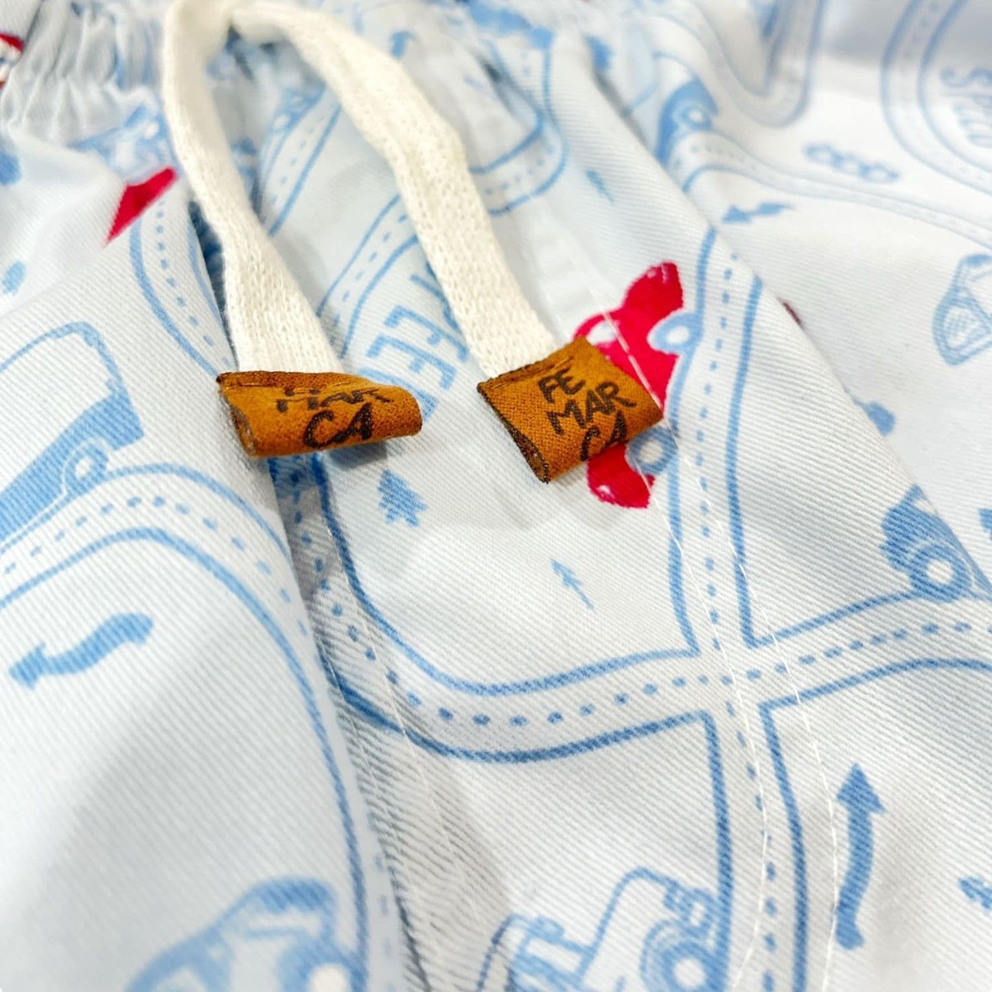 Pantaloneta Hombre Carros Fondo Azul