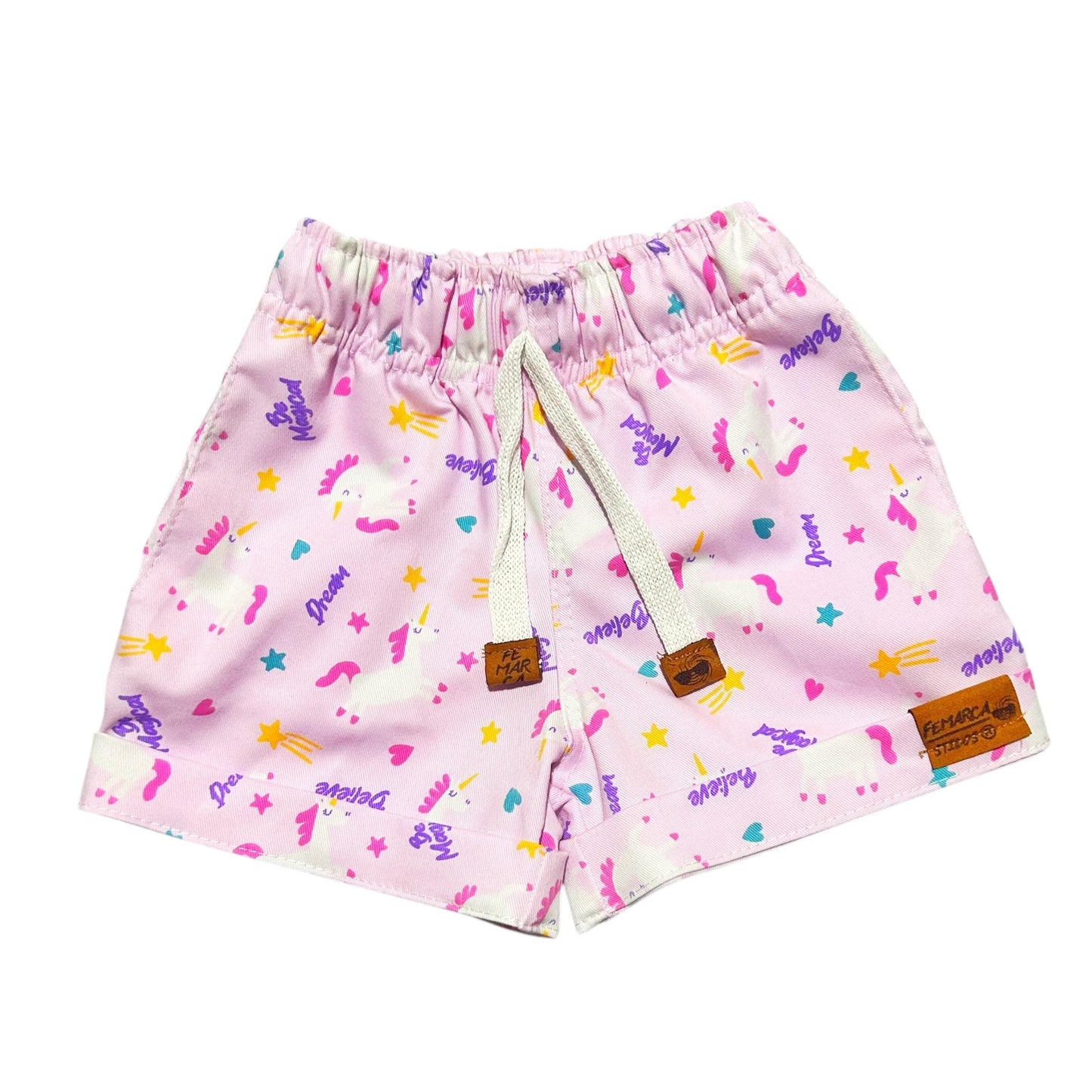 Short Niña Unicornios Lila