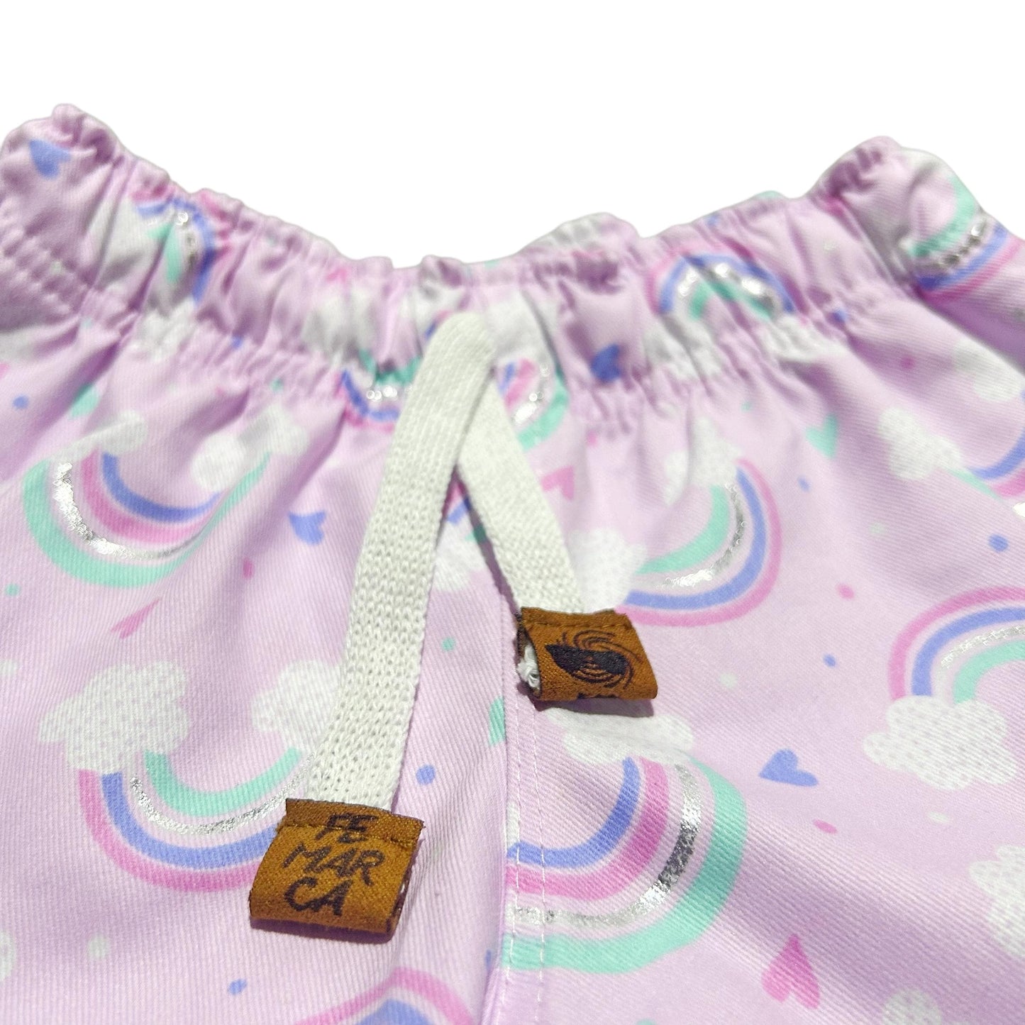 Short Niña Arcoiris Lila