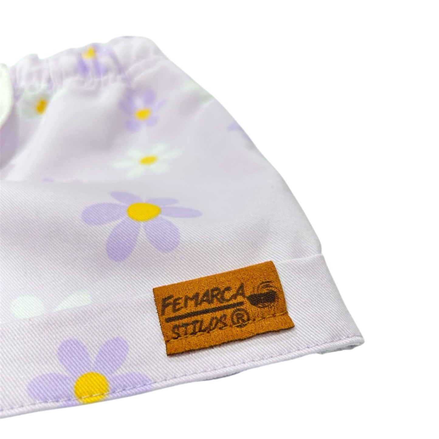 Short Niña Flores Amarillas Fondo Lila