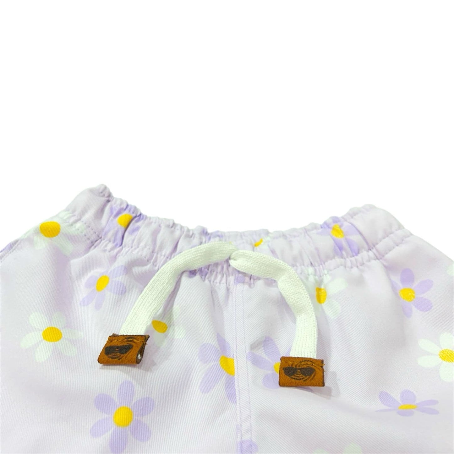 Short Niña Flores Amarillas Fondo Lila
