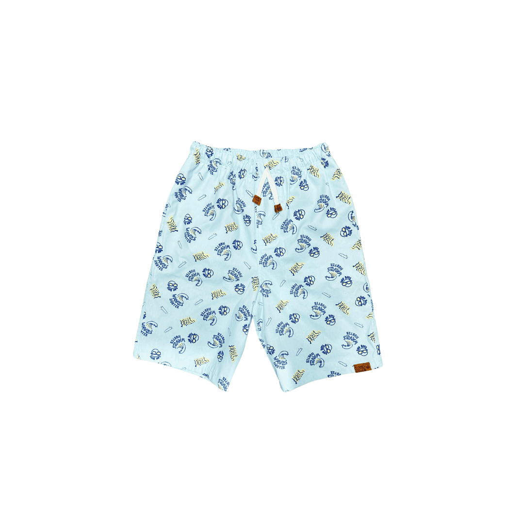 Bermuda Niño Playera Fondo Azul