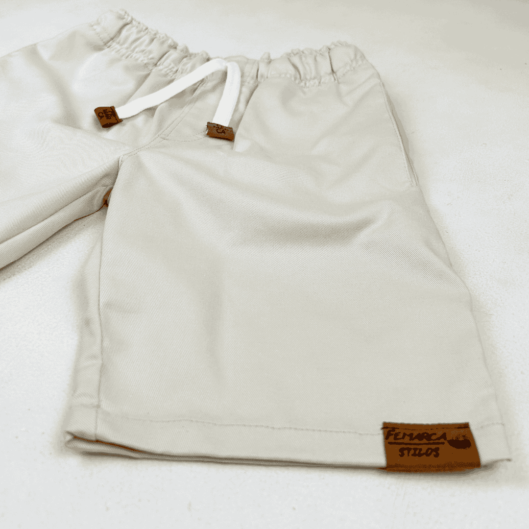 Bermuda Niño Unicolor Beige