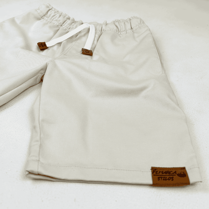 Bermuda Niño Unicolor Beige