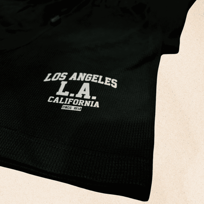 Conjunto niño tela galleta Los Angeles  negro