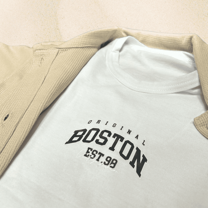 Conjunto niño tela galleta Boston Beige