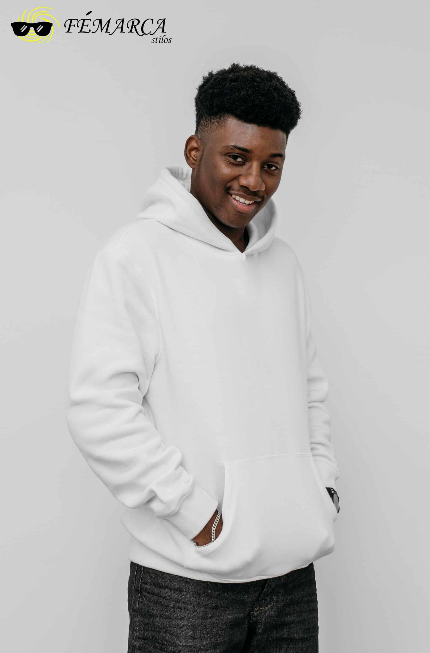 Hoodie Blanco Unicolor