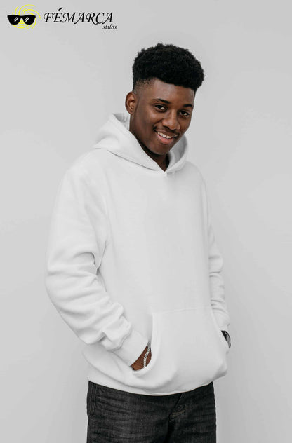 Hoodie Blanco Unicolor