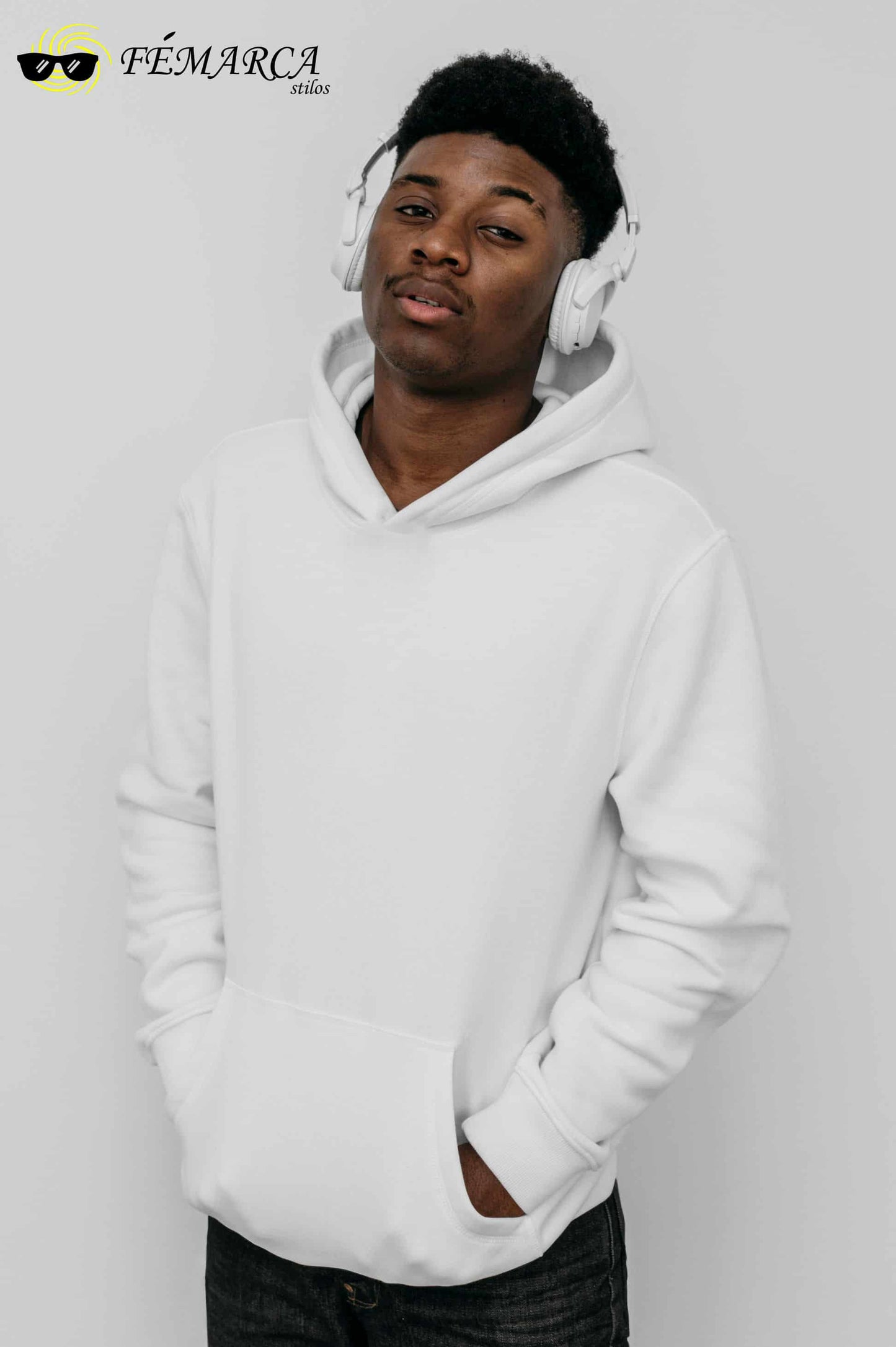 Hoodie Blanco Unicolor
