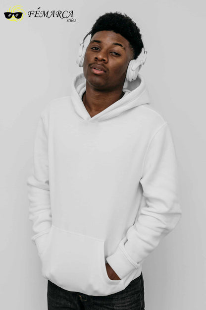 Hoodie Blanco Unicolor