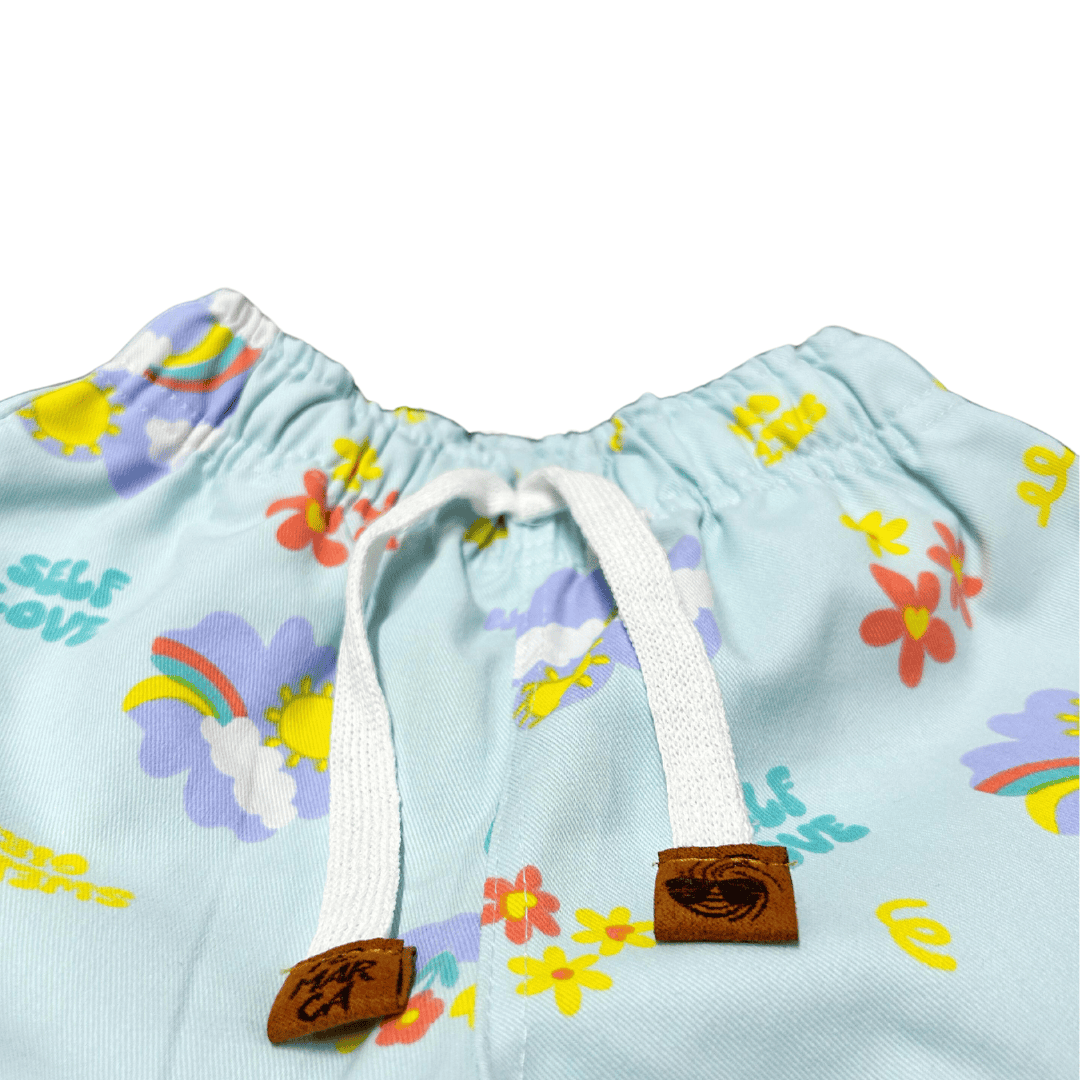 Short Niña Verano  Fondo Azul