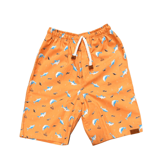 Bermuda Hombre Peces fondo Naranja