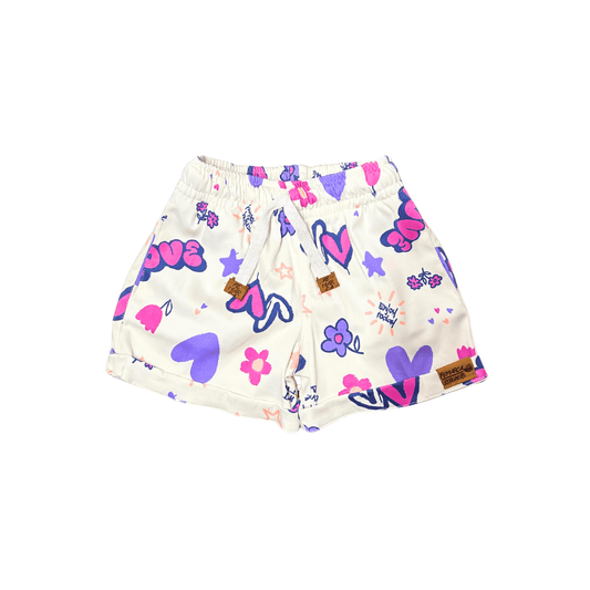 Short Niña Corazones love Morados