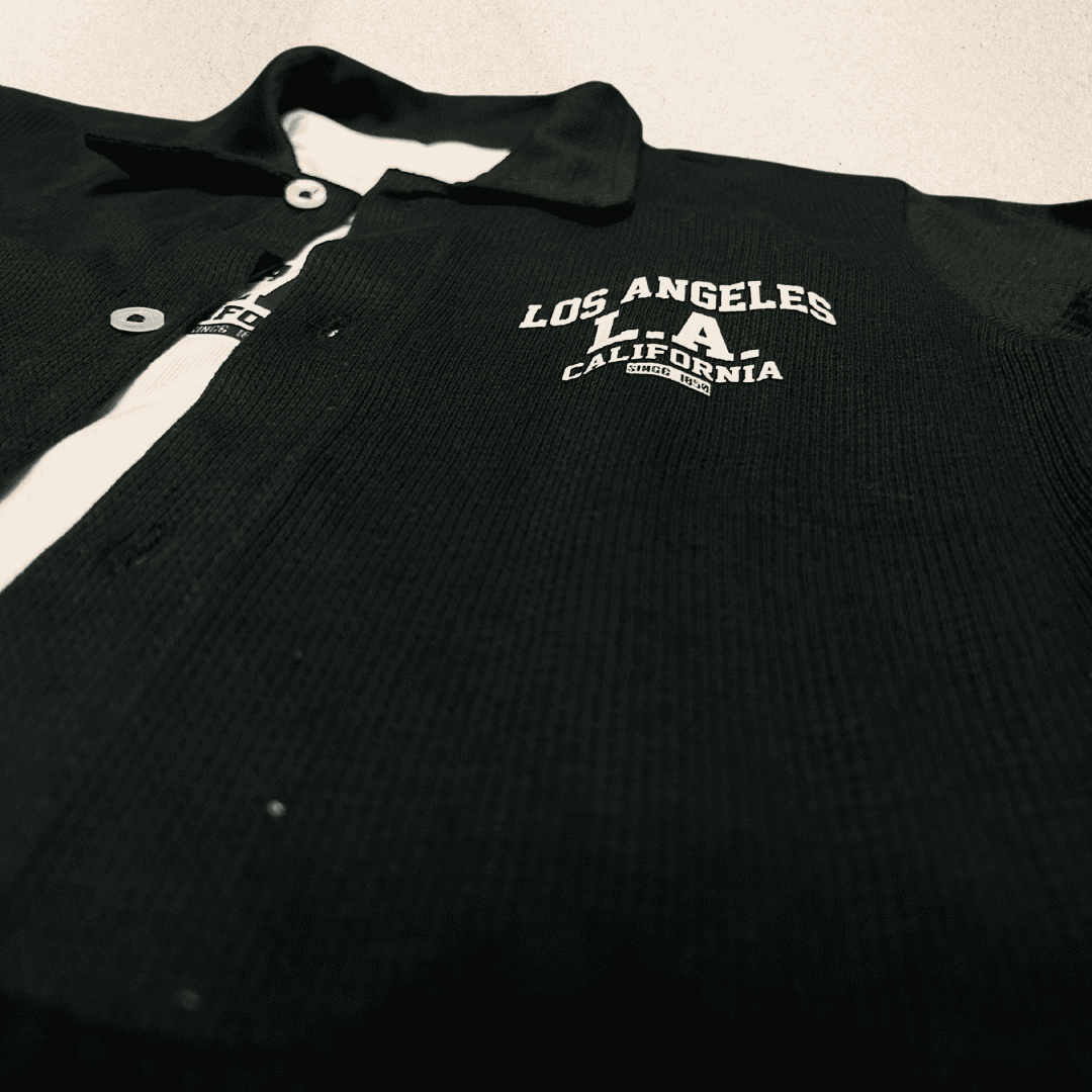 Conjunto niño tela galleta Los Angeles  negro