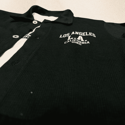 Conjunto niño tela galleta Los Angeles  negro