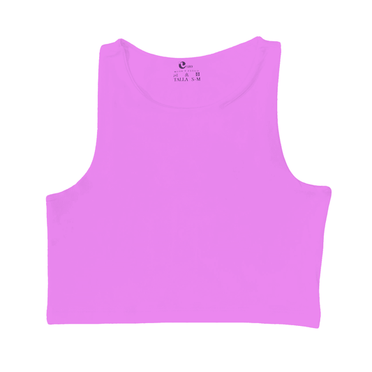 Crop top mujer lila casual