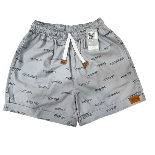 OUT|Short para Mujer Gris con letras